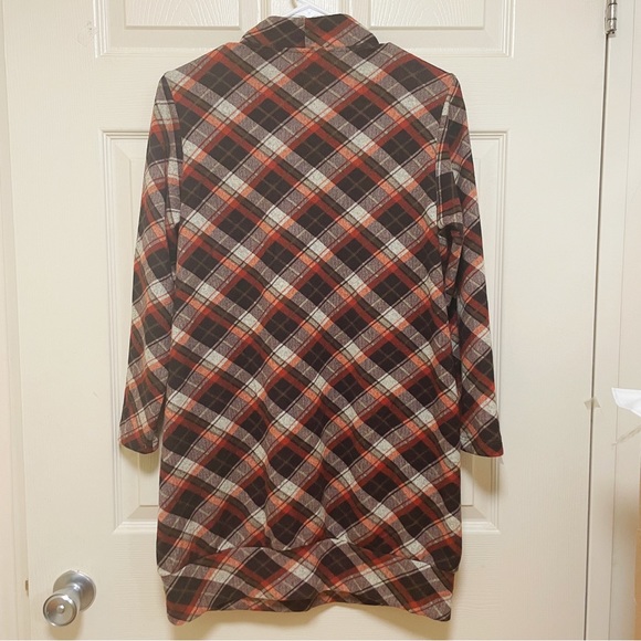 Turtle Neck Plaid Tunic Dress Size M - Picture 5 of 6